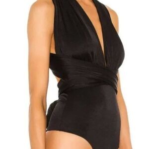 100 Ways Convertible Bodysuit Free People in Black or Green NWT Small